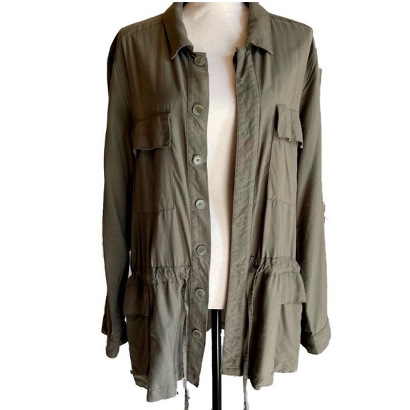 MAX STUDIO Olive Khaki Utility Jacket XL - Picture 2 of 6